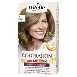 SCHWARZKOPF, PALETTE Coloration Capillaire 7-1 Blond Cendré Crème Soin l'unité