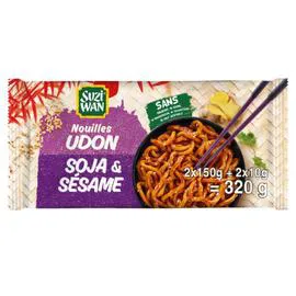 SUZI WAN Nouilles précuit udon soja 2x160g