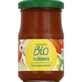 MONOPRIX BIO Sauce tomate 5 légumes 200g