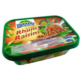 PARADIS GLACES Glace rhum raisins 585g