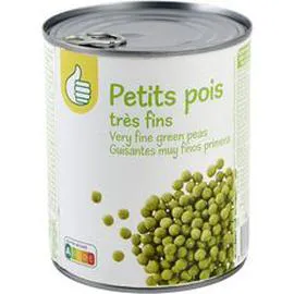 AUCHAN, POUCE Petits pois à l'étuvée très fins 560g