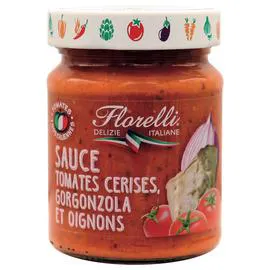 FLORELLI Sauce aux Tomates Cerise, Gorgonzola et Oignon 250g