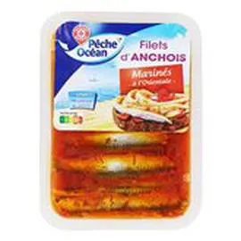 MARQUE REPÈRE, PÊCHE OCÉAN Anchois marinés Orientale 100g