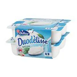 MARQUE REPÈRE, DÉLISSE Fromage frais Duo Nature 8x100g