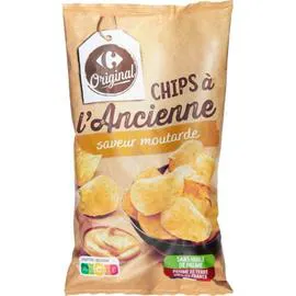 CARREFOUR ORIGINAL Chips à l'ancienne saveur moutarde 150g