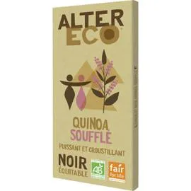 ALTER ECO Chocolat bio noir quinoa soufflé 100g