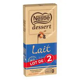 NESTLÉ, DESSERT Tablette de chocolat au lait pâtissier 2x170g