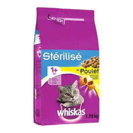 WHISKAS Croquettes pour chat adultes au poulet 1,75kg