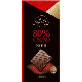 CARREFOUR SELECTION Chocolat noir 80g