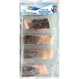 ODYSSÉE Pavés de saumon avec peau 500g