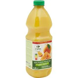CARREFOUR EXTRA Jus d'orange 100% pur jus sans pulpe 1,5l