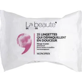 LA BEAUTÉ Lingettes démaquillantes douceur du Visage x25