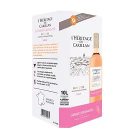 L'HERITAGE DE CARILLAN DE CARILLAN Vin rosé Pays d'Oc cinsault et grenache 10l