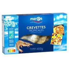 MARÈS Crevettes Tropicales entières crues 400g