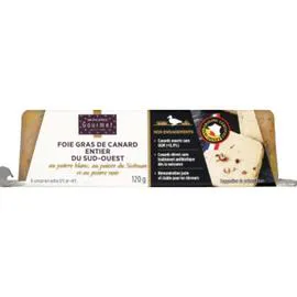 MONOPRIX GOURMET Foie gras de canard entier du Sud-Ouest aux poivres 120g