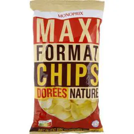 MONOPRIX Monprix Chips nature maxi format 350g