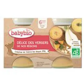 BABYBIO Dessert bébé - 6 mois Délice de Fruits Bio 2x130g