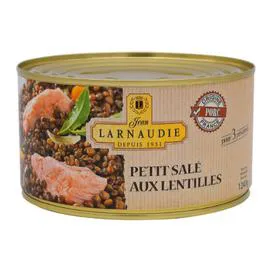 JEAN LARNAUDIE Plat cuisiné petit salé aux lentilles 1,24kg