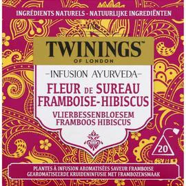 TWININGS Infusion ayurveda fleur, sureau & framboise x20 36g