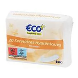 ECO+ Serviettes hygiéniques Normales - x20 x20
