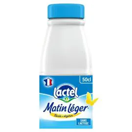LACTEL, MATIN LÉGER Lait Sans lactose 1,2% mg 50cl
