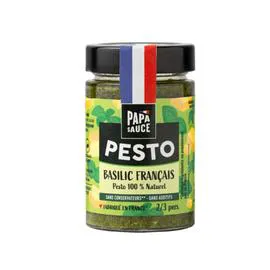 PAPA SAUCE Papa Sauce Pesto Basilic Français 100% Naturel 180g