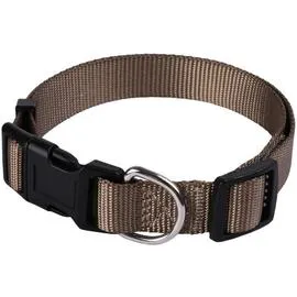 ANIMALIS Collier Basic 25mm et 44/65cm pour Chien Taupe 70g