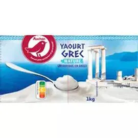 AUCHAN Yaourt à la grecque nature 1kg
