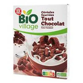 MARQUE REPÈRE, BIO VILLAGE Céréales fourrées Tout choco 375g
