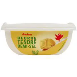 AUCHAN Beurre tendre demi sel 250g