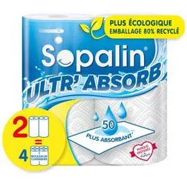 SOPALIN Essuie-tout ultr'absorb blanc x2