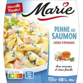 MARIE Plat cuisiné Penne saumon/épinards 280g