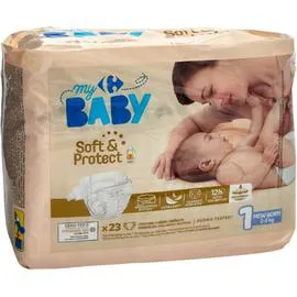 CARREFOUR BABY Couches 1 New Born 2-5 kg x26