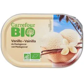 CARREFOUR BIO Glace bio vanille de Madagascar 471g
