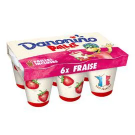 DANONE, DANONINO Yaourt à boire fraise 6x100g