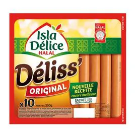 ISLA DÉLICE Saucisses halal Déliss' Original knacks 350g
