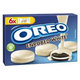 OREO Biscuits fourrés à la vanille enrobés au chocolat blanc Enrobed 246g