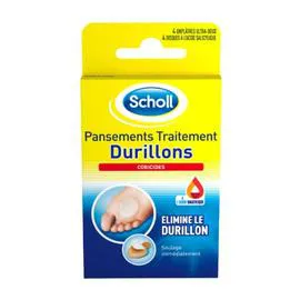 SCHOLL Pansement pieds durillons x4