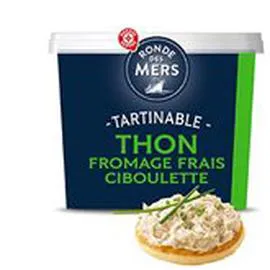 MARQUE REPÈRE, RONDE DES MERS Tartinable thon Fromage frais MSC 140g