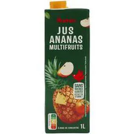 AUCHAN Jus ananas et multi fruits à base de concentré brique 1l