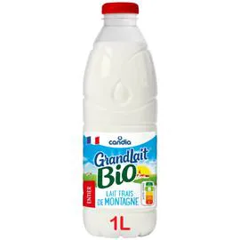 CANDIA, GRANDLAIT Lait Frais Entier Bio de Montagne 1l