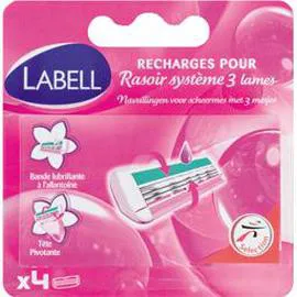 LABELL Recharges pour rasoir 3 lames x4