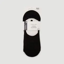 MONOPRIX FEMME Monoprix Femme Protège-Pieds En Coton Noirs TU x2