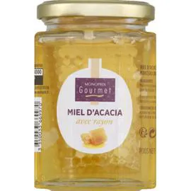 MONOPRIX GOURMET Miel d'acacia avec rayon 350g