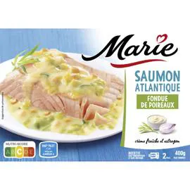 MARIE Plats cuisinés saumon/fondue poireaux 400g