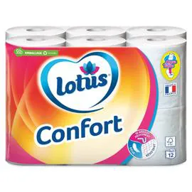 LOTUS Papier toilette 2 épaisseurs aqua tube x12