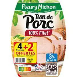 FLEURY MICHON Rôti de porc cuit en tranches 240g