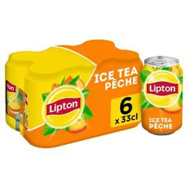 LIPTON Boisson au thé pêche Ice Tea 6x33cl