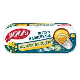 SAUPIQUET Filets de maquereaux Moutarde douce Bio 120g