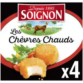 SOIGNON Fromage de Chèvre Chaud Prêt à Dorer 4x25g